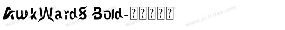 AwkWard8 Bold字体转换